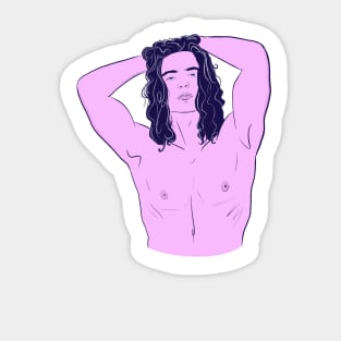 Pink boy Sticker